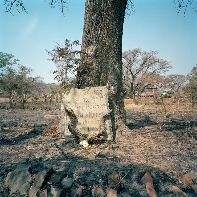 Bunkeya, 2010. The place where Bodson fell on the road leading to Maria Da Fonseka's house after being shot by Masuka, Msiri's son.<br>
80 x 80 cm<br>
Archival digital photograph on Hahnemühle Paper<br>
Edition: 5 + 1 AP