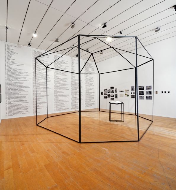 Installation at 13th Lyon Biennale (macLYON)<br>Metal sculpture, 400 x 550 cm