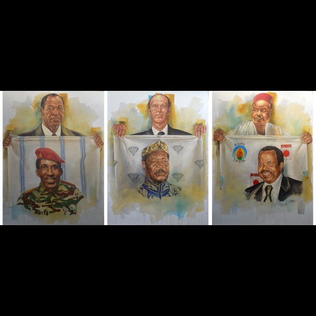 Triptych (acrylic and oil on canvas)
200 x 150 cm each <br>
200 x 450 cm (total)
