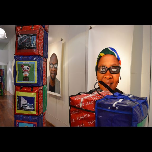 archival digital photographs on canvas <br>
80 x 120 cm / 31 1/2" x 47 1/4" <br>
mixed media columns, dimensions variable