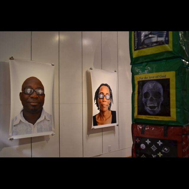 <br>archival digital photographs on canvas <br>
80 x 120 cm / 31 1/2" x 47 1/4" <br>
mixed media columns, dimensions variable