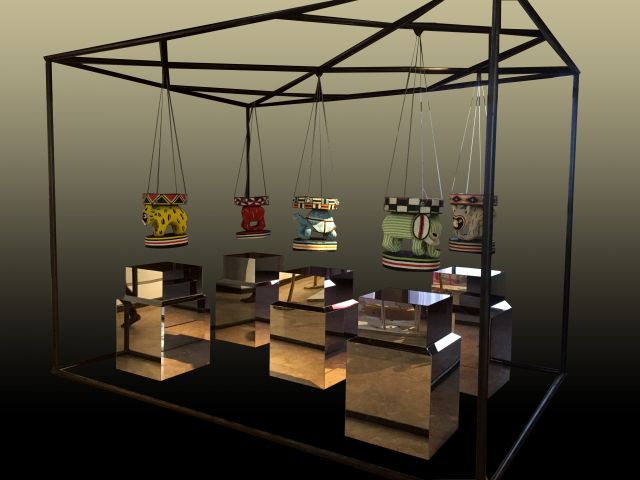 141 3/4" x 98 1/2" x 98 1/2" / 360 x 250 x 250 cm