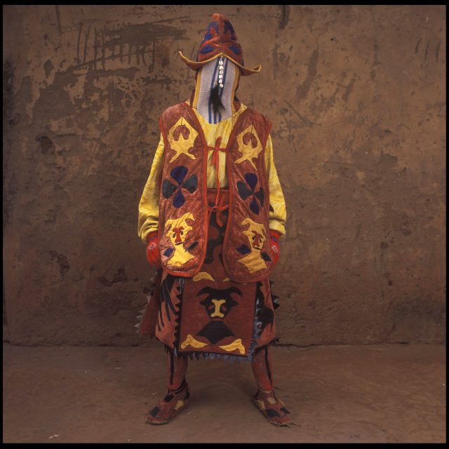 Series: <i>Egungun and Gelede Masquerades, Benin</i><br>
Chromogenic print on Fujiflex Crystal Archive paper<br>
30” x 30”; Edition: 5 + 2 AP<br>
50” x 50”; Edition: 3 + 1 AP