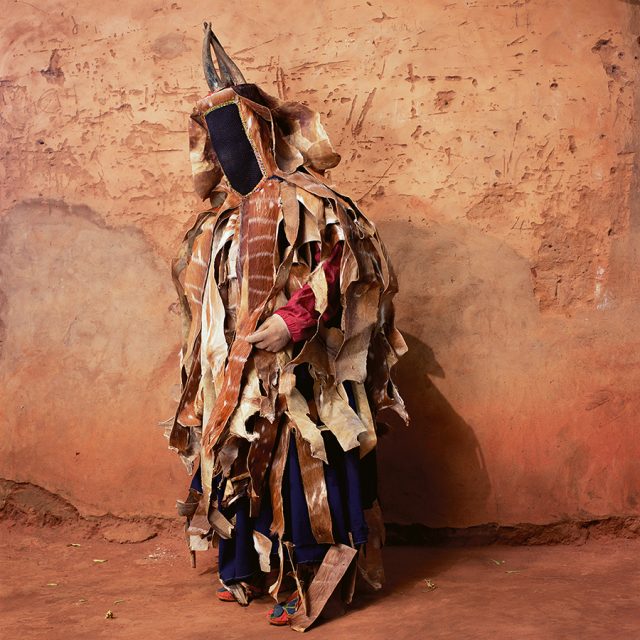 Series: <i>Egungun and Gelede Masquerades, Benin</i><br>
Chromogenic print on Fujiflex Crystal Archive paper<br>
30” x 30”; Edition: 5 + 2 AP<br>
50” x 50”; Edition: 3 + 1 AP