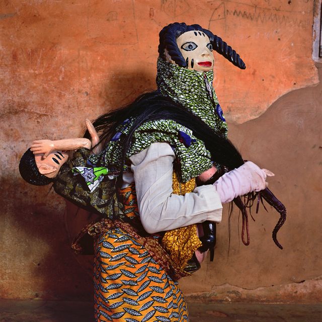 Series: <i>Egungun and Gelede Masquerades, Benin</i><br>
Chromogenic print on Fujiflex Crystal Archive paper<br>
30” x 30”; Edition: 5 + 2 AP<br>
50” x 50”; Edition: 3 + 1 AP