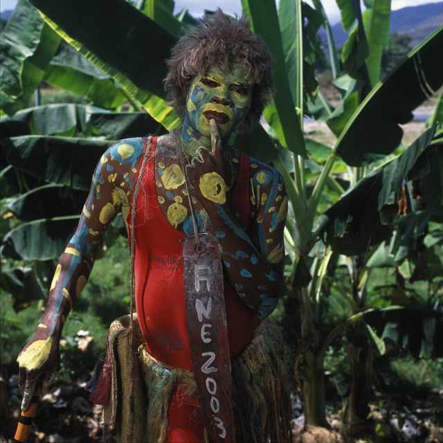 Series: <i>Carnival à Jacmel, Haiti</i><br>
Chromogenic print on Fujiflex Crystal Archive paper<br>
30” x 30”; Edition: 5 + 2 AP<br>
50” x 50”; Edition: 3 + 1 AP Living Well, Jacmel, 2004