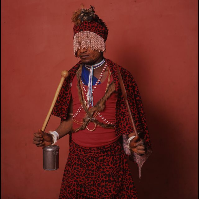 Series: <i>Twasas & Sangomas: Initiates & Healers</i>, 2013-14<br>Chromogenic print on Fujiflex Crystal Archive paper<br>
30” x 30”; Edition: 5 + 2 AP<br>
50” x 50”; Edition: 3 + 1 AP
