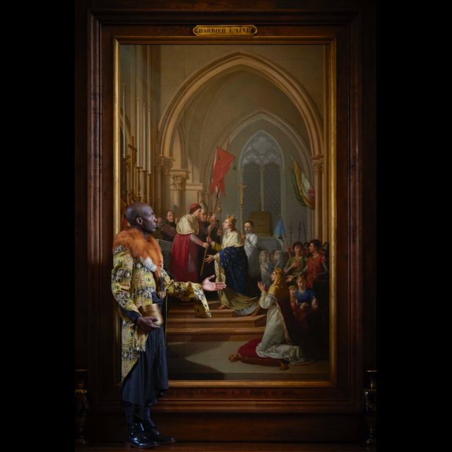 <i>Sacre de Marie de Médicis, le 13 mai 1610; huile sur toile par Nicolas-André Monsiau<i/>
Moi, Melchior 1er series, 2017-2021<br>