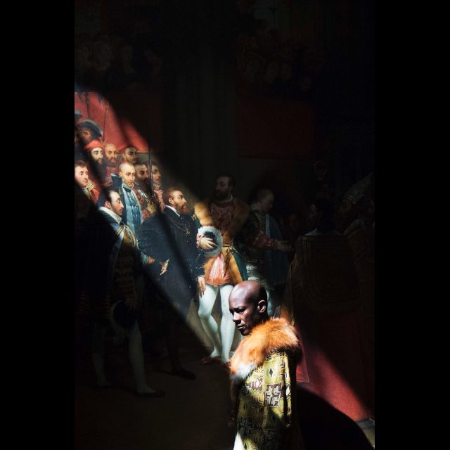 <i>Le transfert des cendres de la famille royale à l'église de Saint-Denis le 18 janvier 1817
Huile sur toile par François-Joseph Heim<i/> <br>Moi, Melchior 1er series, 2017-2021<br>