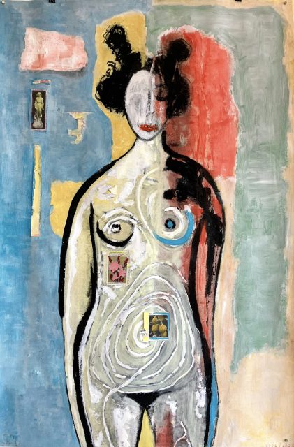 mixed media on Felix Shoeller True Fibre 200gsm paper<br>
130cm x 90cm / 51/ ¼" x 35 ½"<br>