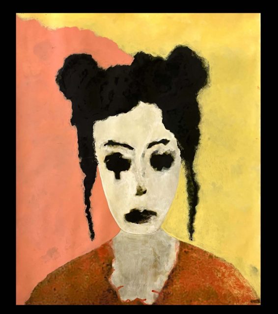 why do moths fly like crazy f*@#ks in the night?<br>
mixed media, on Felix Schoeller True Fibre 200gsm<b>
84.1 cm x 68.6 cm<br>
South African Gallery IZICO, Cape Town, South Africa