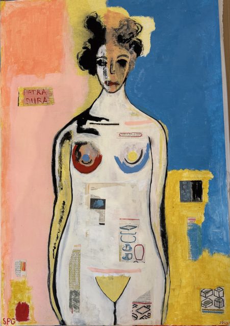 mixed media on Felix Shoeller True Fibre 200gsm paper<br>
130cm x 90cm / 51/ ¼" x 35 ½"<br>